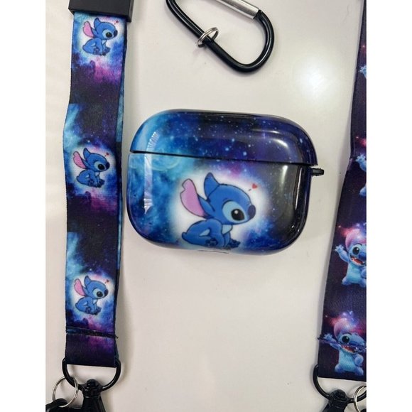 Stitch AirPods Pro Case Protectiv Cover,Fully Protected Shockproof Keychainsleev - Picture 1 of 6